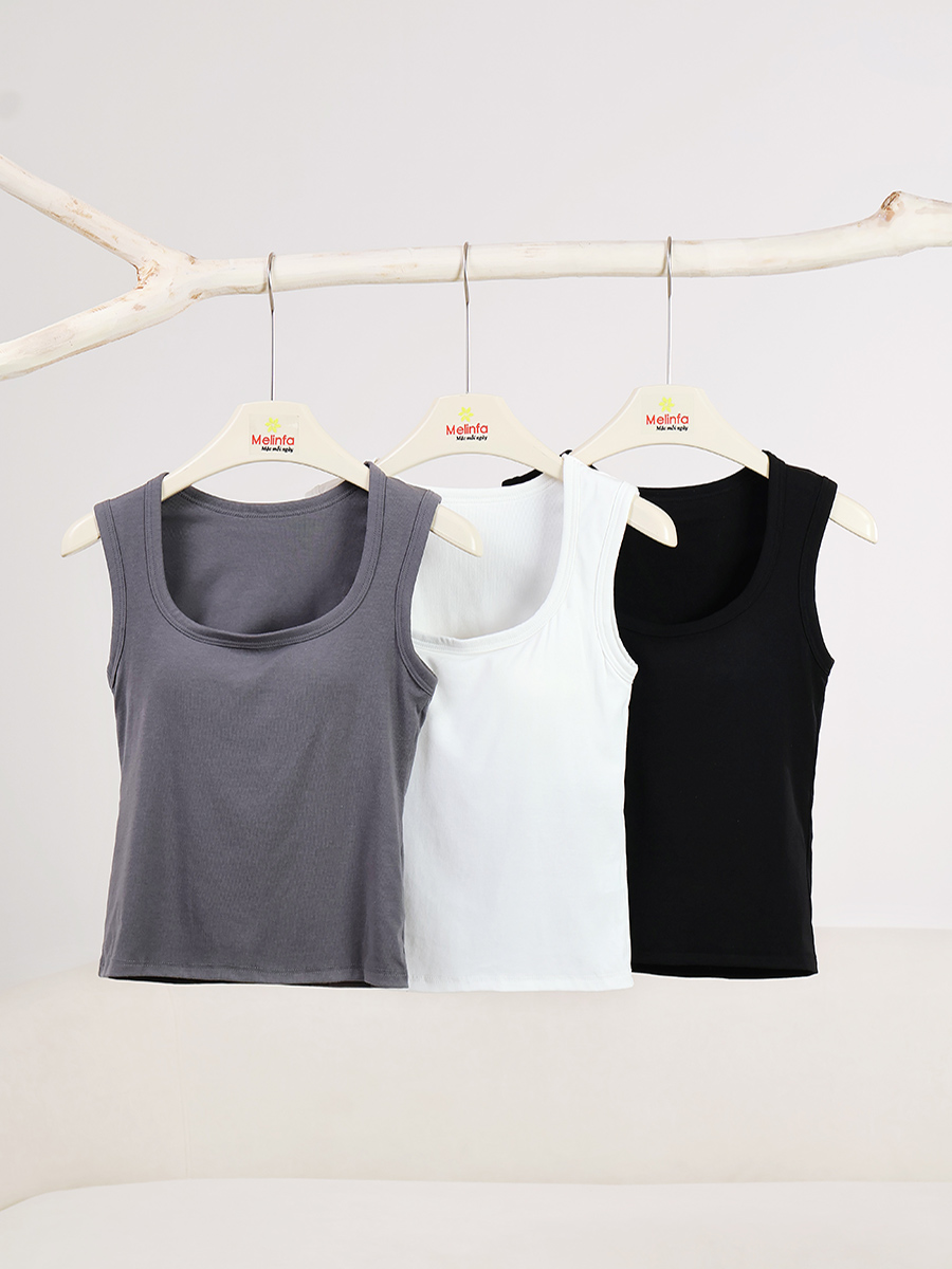 Áo Ba Lỗ Đệm Ngực Viscose Mềm Mặc Nhà, Chạy Bộ, Tập Gym VAA0517