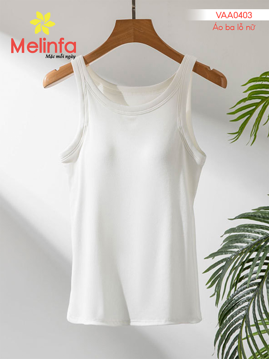 Áo Ba Lỗ Nữ Có Đệm Ngực Viscose Mềm Thoáng, Mặc Nhà, Tập Gym VAA0403