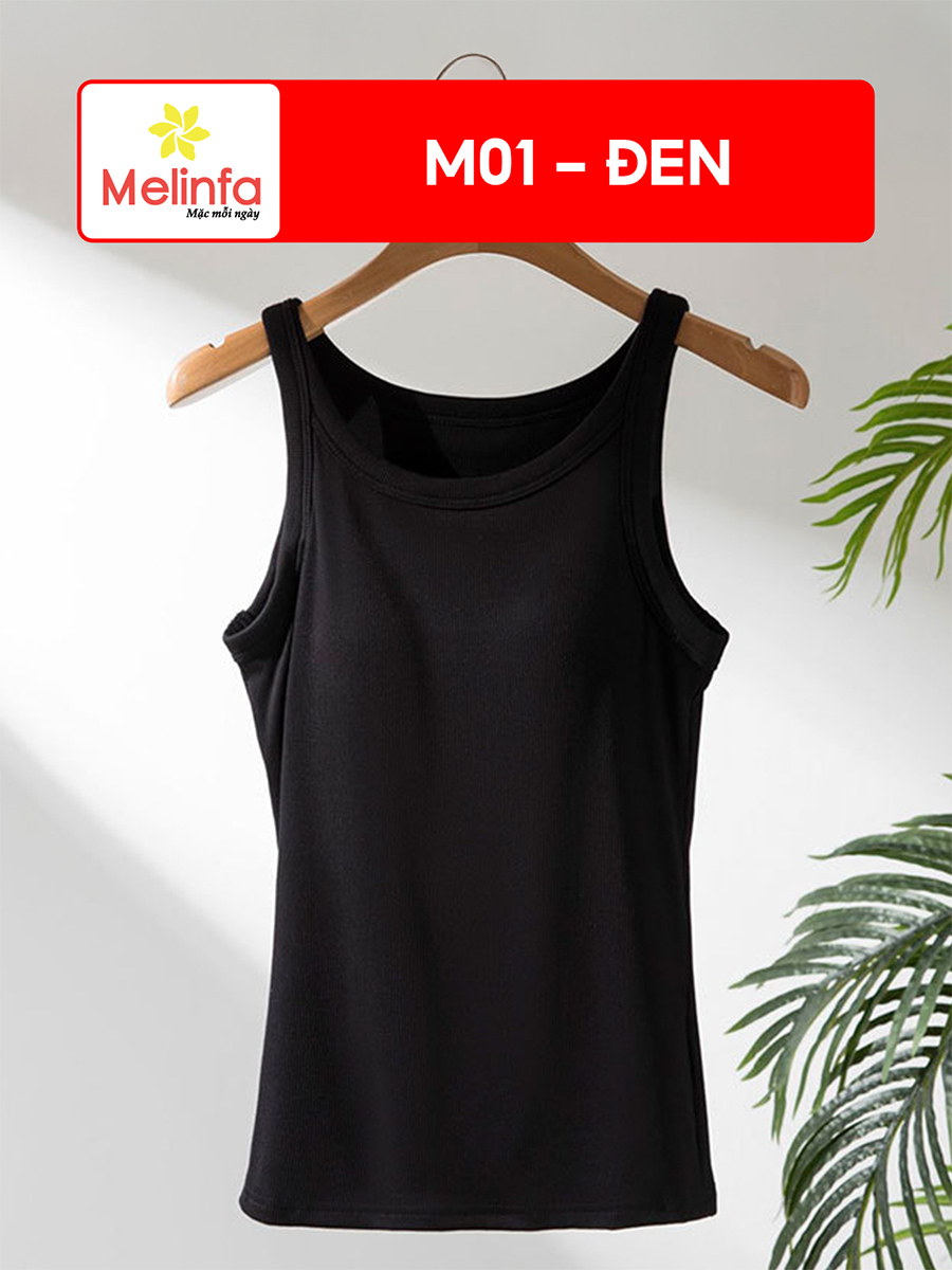 Áo Ba Lỗ Nữ Có Đệm Ngực Viscose Mềm Thoáng, Mặc Nhà, Tập Gym VAA0403