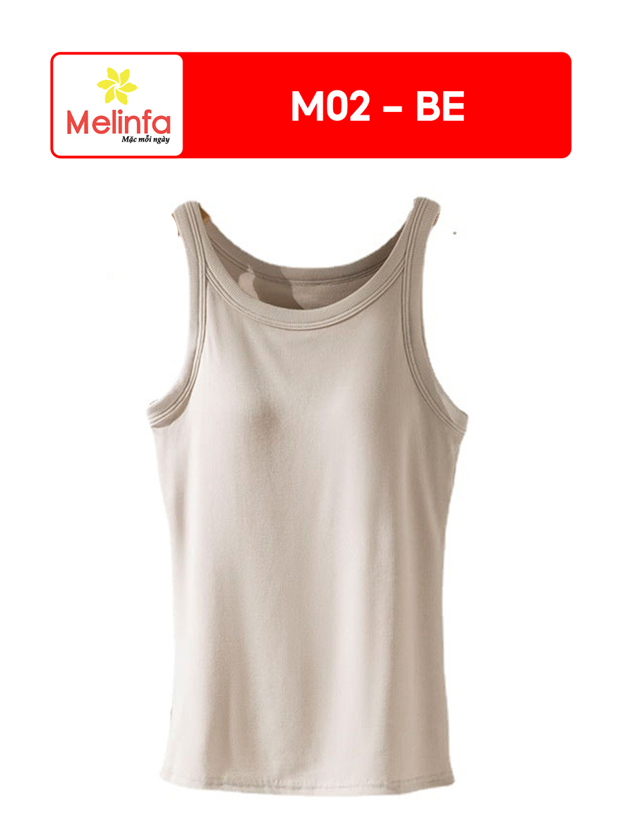 Áo Ba Lỗ Nữ Có Đệm Ngực Viscose Mềm Thoáng, Mặc Nhà, Tập Gym VAA0403