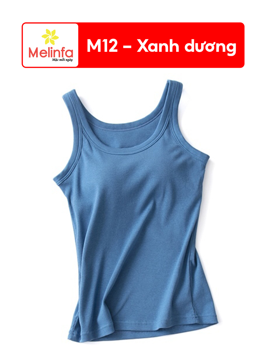 Áo Ba Lỗ Nữ Có Đệm Ngực Viscose Mềm Thoáng, Mặc Nhà, Tập Gym VAA0403