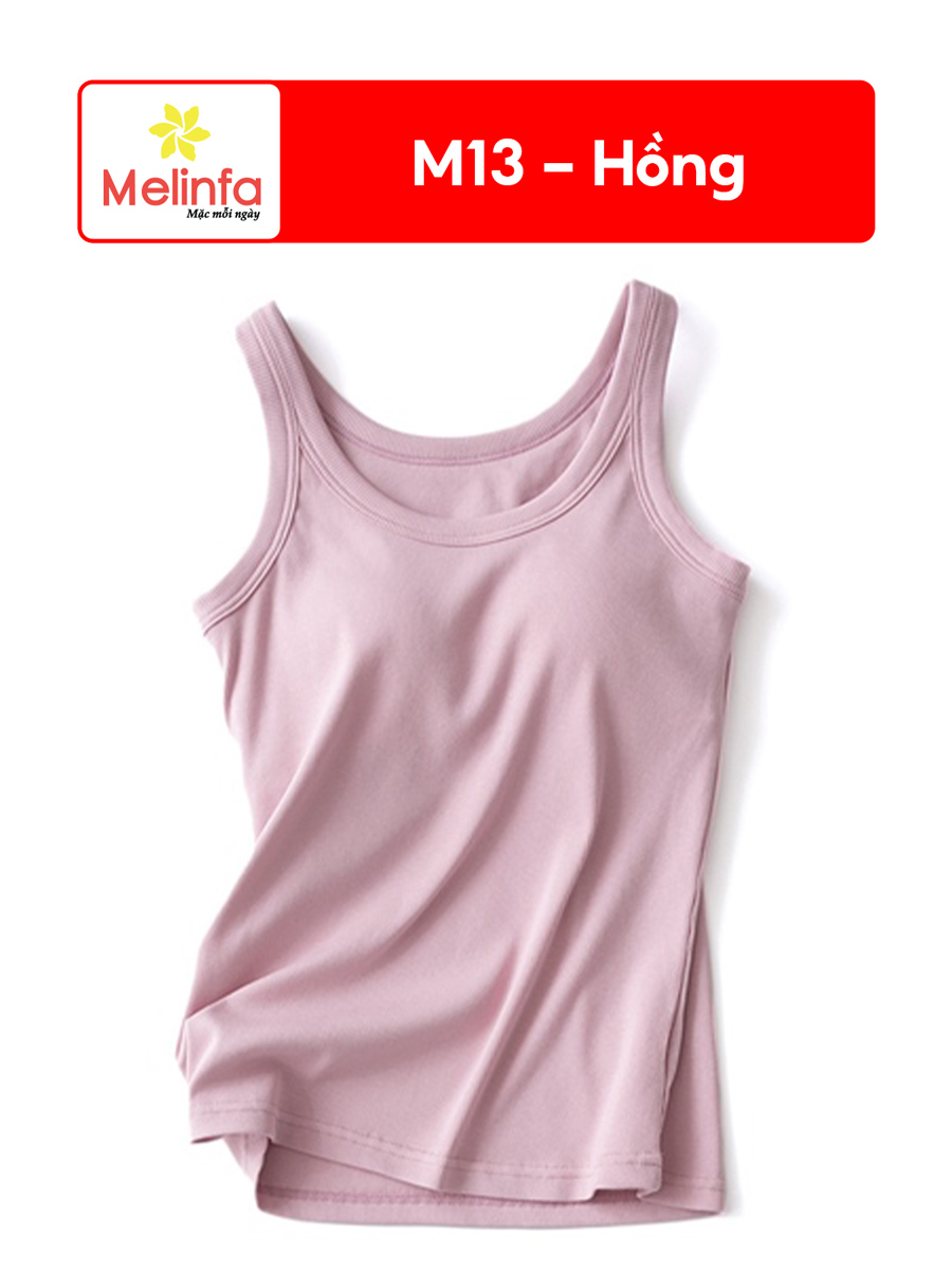 Áo Ba Lỗ Nữ Có Đệm Ngực Viscose Mềm Thoáng, Mặc Nhà, Tập Gym VAA0403