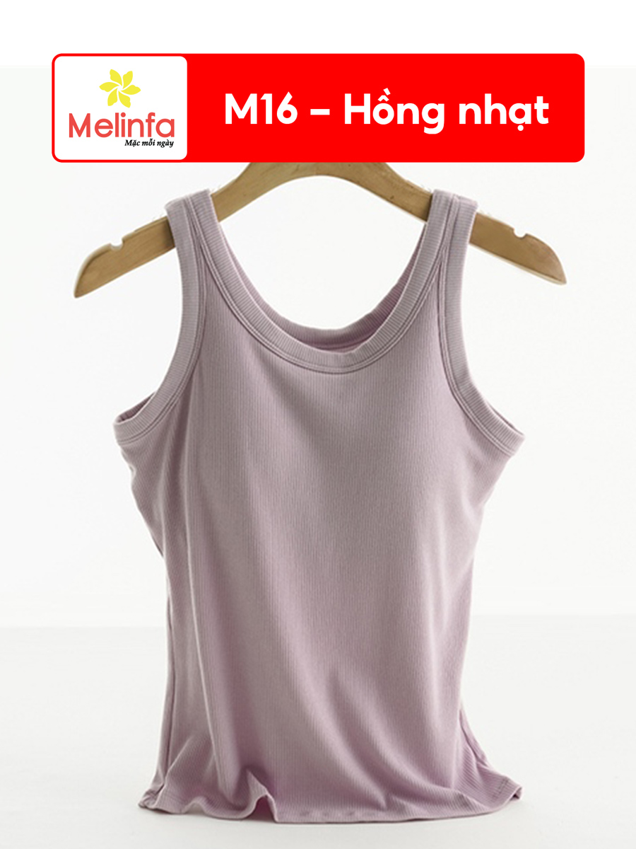 Áo Ba Lỗ Nữ Có Đệm Ngực Viscose Mềm Thoáng, Mặc Nhà, Tập Gym VAA0403