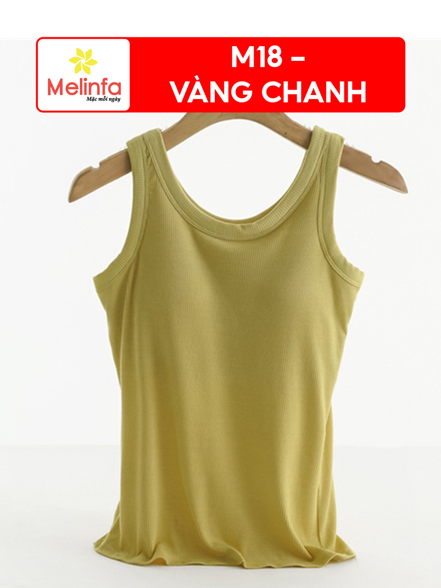 Áo Ba Lỗ Nữ Có Đệm Ngực Viscose Mềm Thoáng, Mặc Nhà, Tập Gym VAA0403