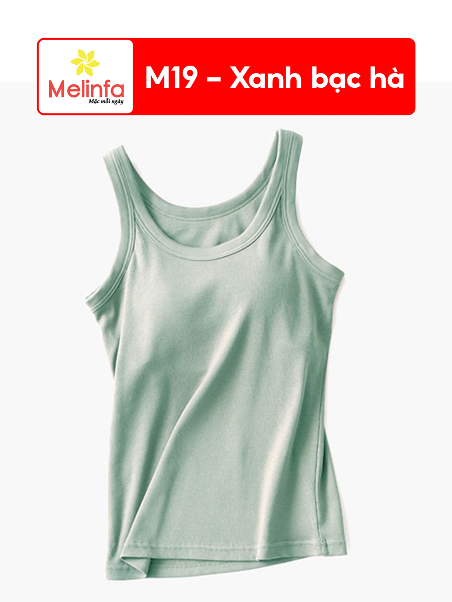 Áo Ba Lỗ Nữ Có Đệm Ngực Viscose Mềm Thoáng, Mặc Nhà, Tập Gym VAA0403