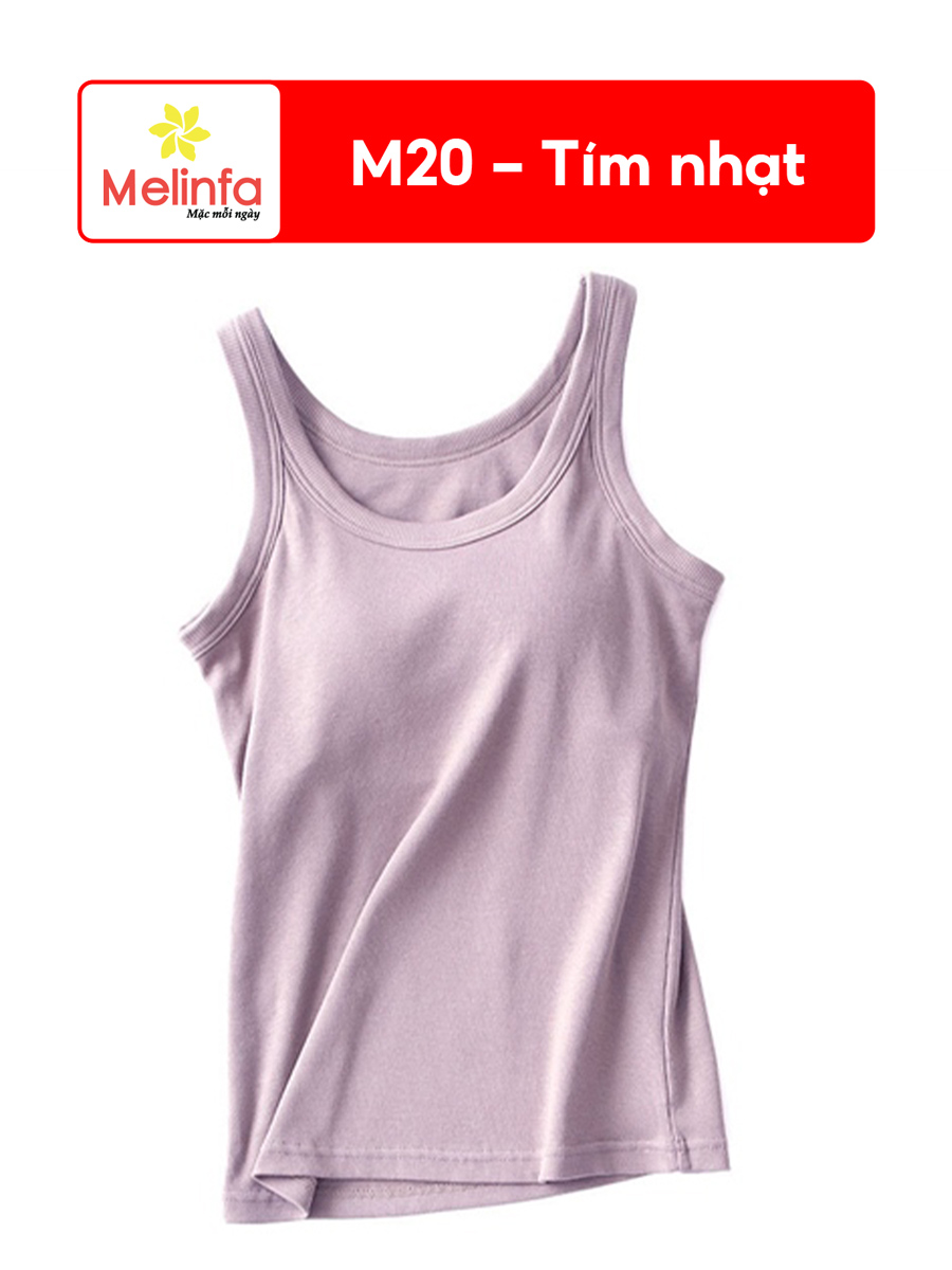 Áo Ba Lỗ Nữ Có Đệm Ngực Viscose Mềm Thoáng, Mặc Nhà, Tập Gym VAA0403