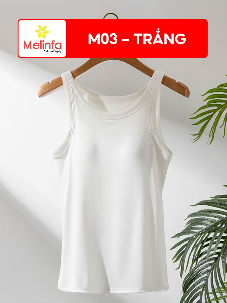 Áo Ba Lỗ Nữ Có Đệm Ngực Viscose Mềm Thoáng, Mặc Nhà, Tập Gym VAA0403