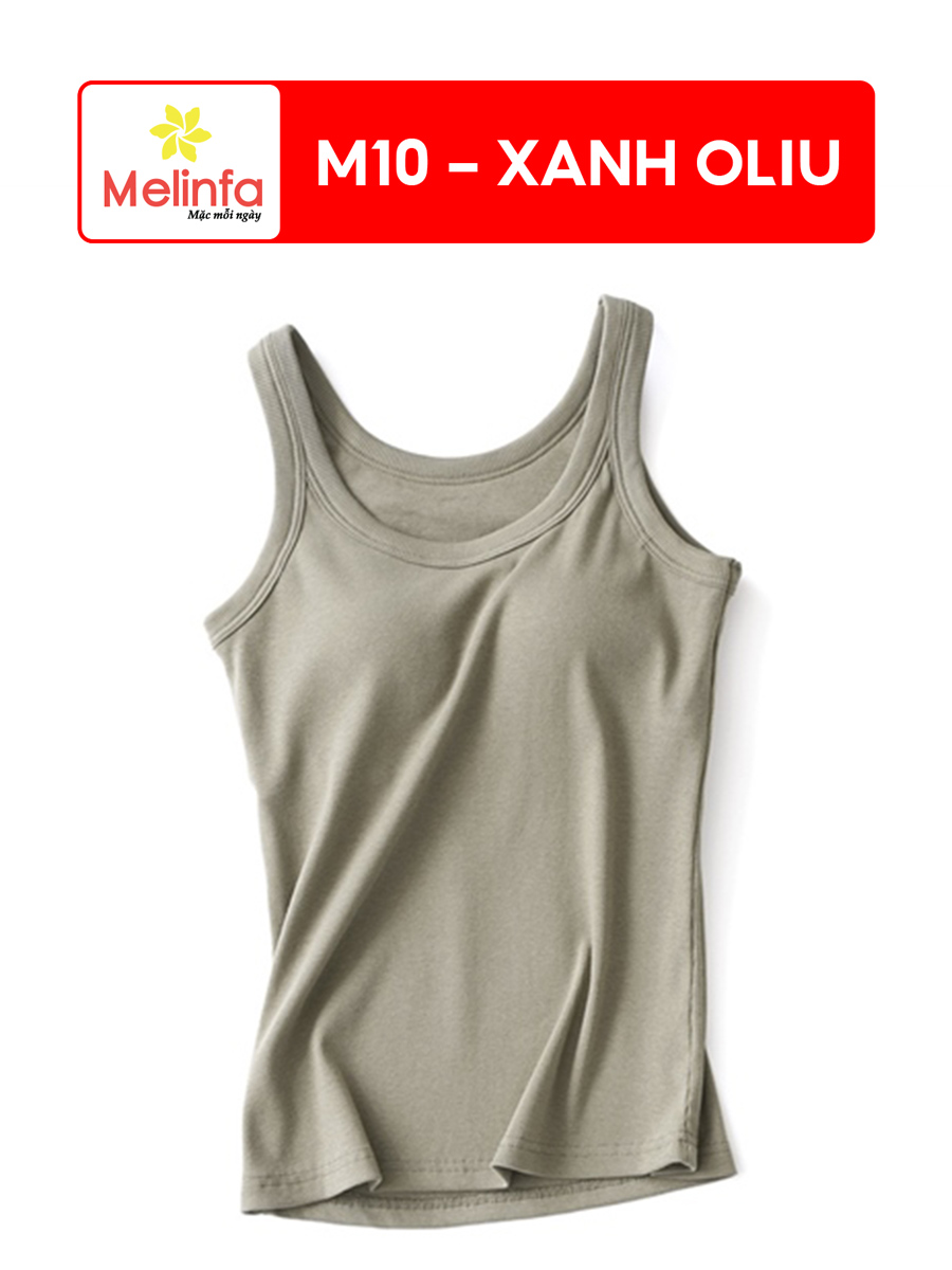 Áo Ba Lỗ Nữ Có Đệm Ngực Viscose Mềm Thoáng, Mặc Nhà, Tập Gym VAA0403