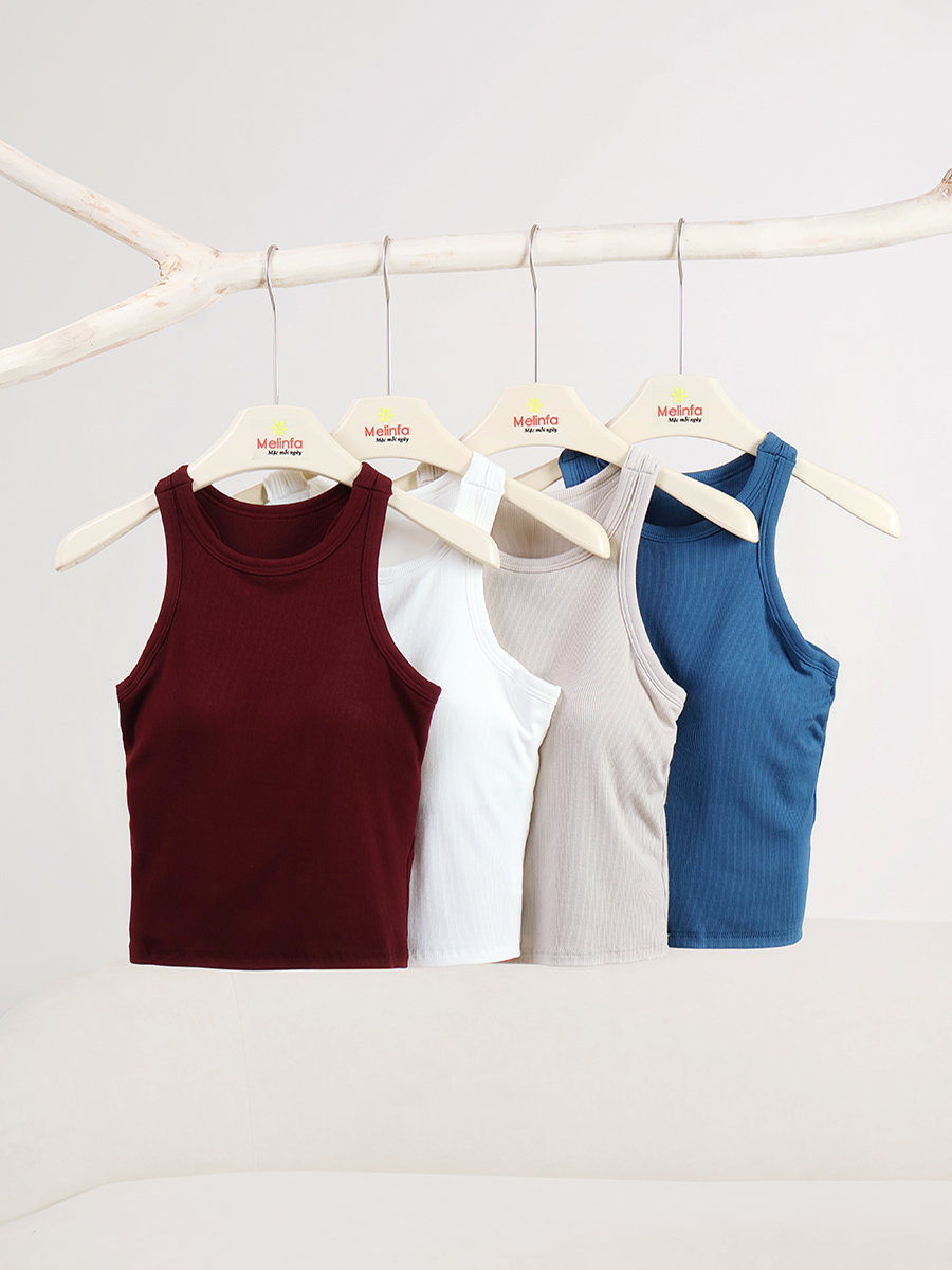 Áo Ba Lỗ Nữ Có Đệm Ngực Viscose Mềm Mại Thoáng Mát Mặc Nhà VAA0547