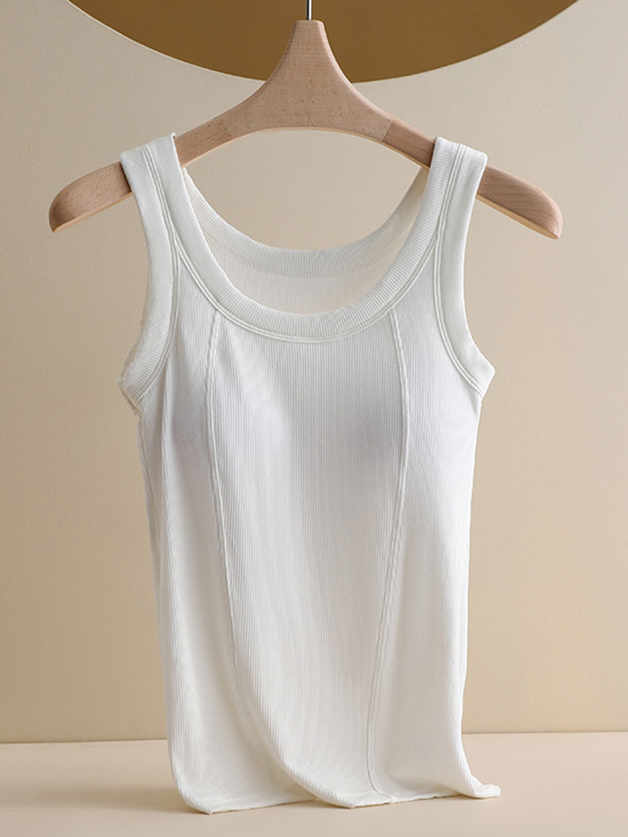Áo Ba Lỗ Nữ Đệm Ngực Viscose Mềm Mặc Nhà VAA0448