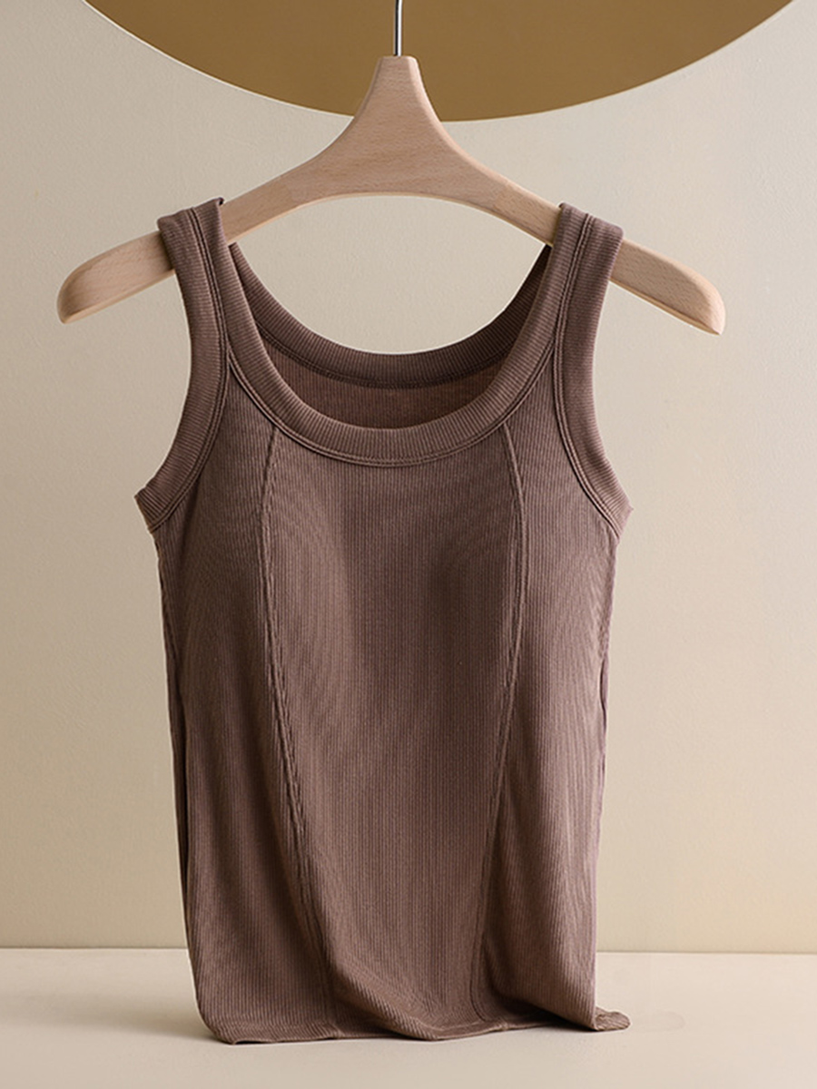 Áo Ba Lỗ Nữ Đệm Ngực Viscose Mềm Mặc Nhà VAA0448