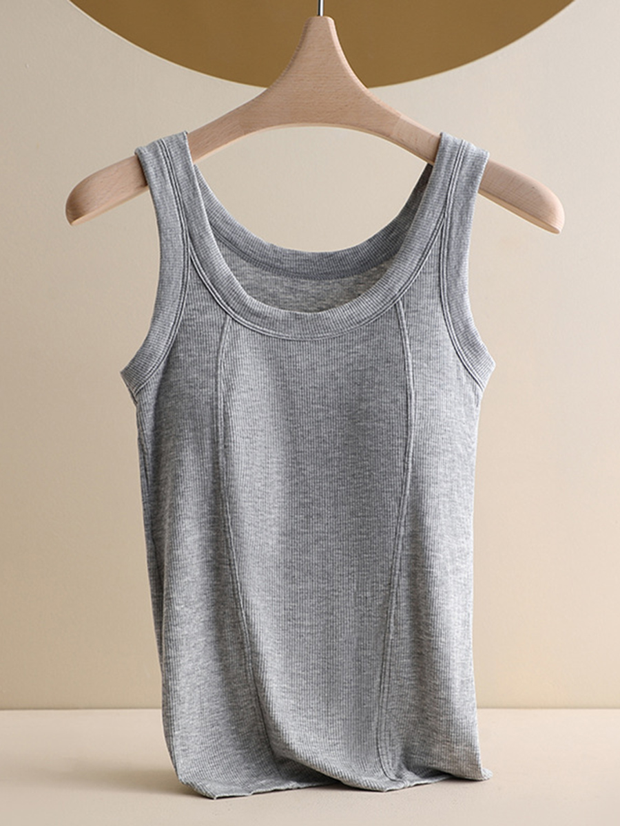 Áo Ba Lỗ Nữ Đệm Ngực Viscose Mềm Mặc Nhà VAA0448