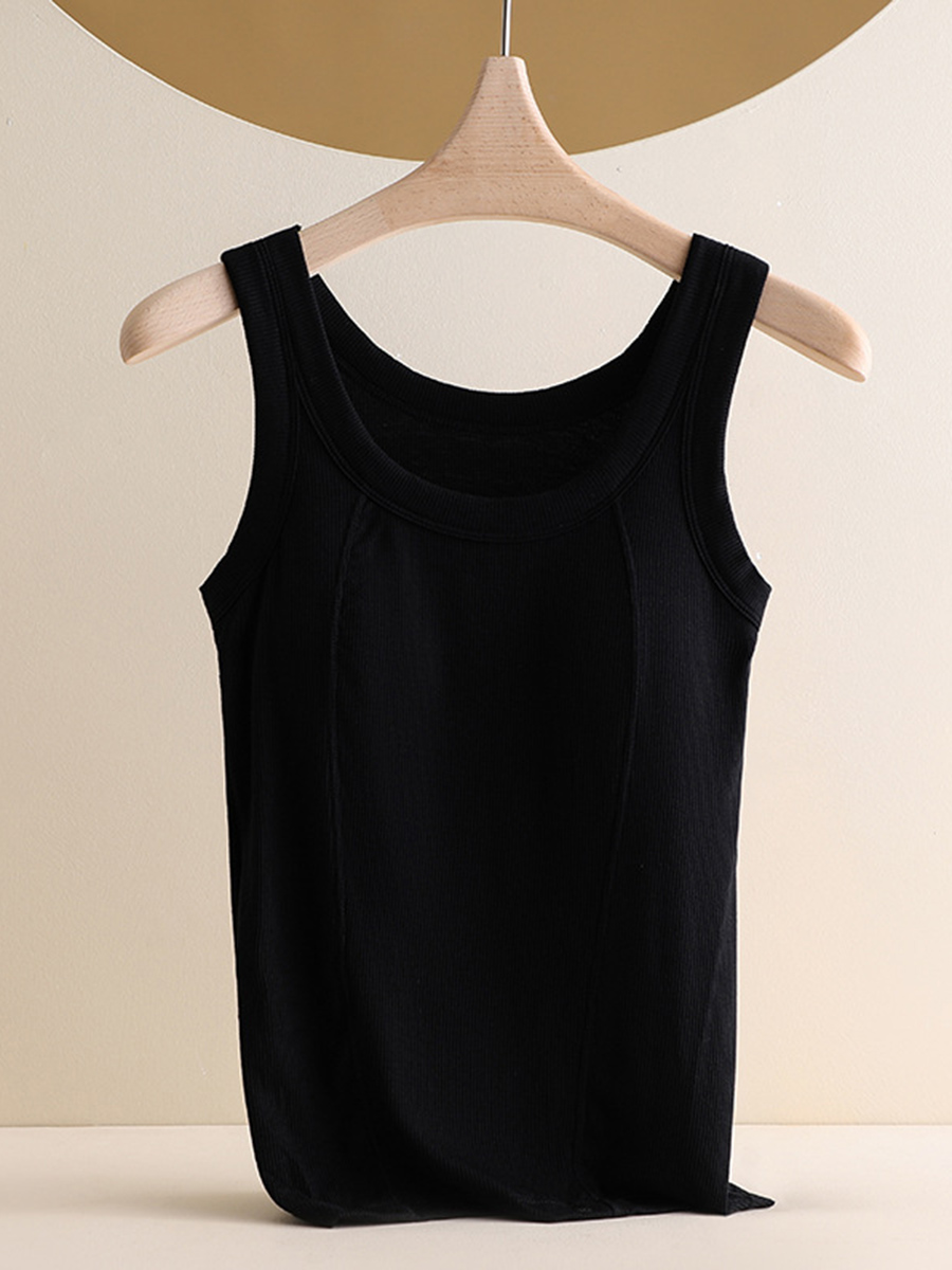 Áo Ba Lỗ Nữ Đệm Ngực Viscose Mềm Mặc Nhà VAA0448