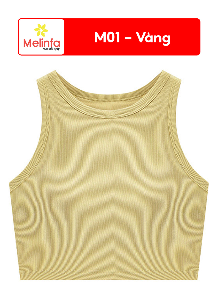 Áo Ba Lỗ Nữ MELINFA Có Đệm Ngực, Vải Thun Lạnh Mềm Mại Thoáng Mát VAA0554