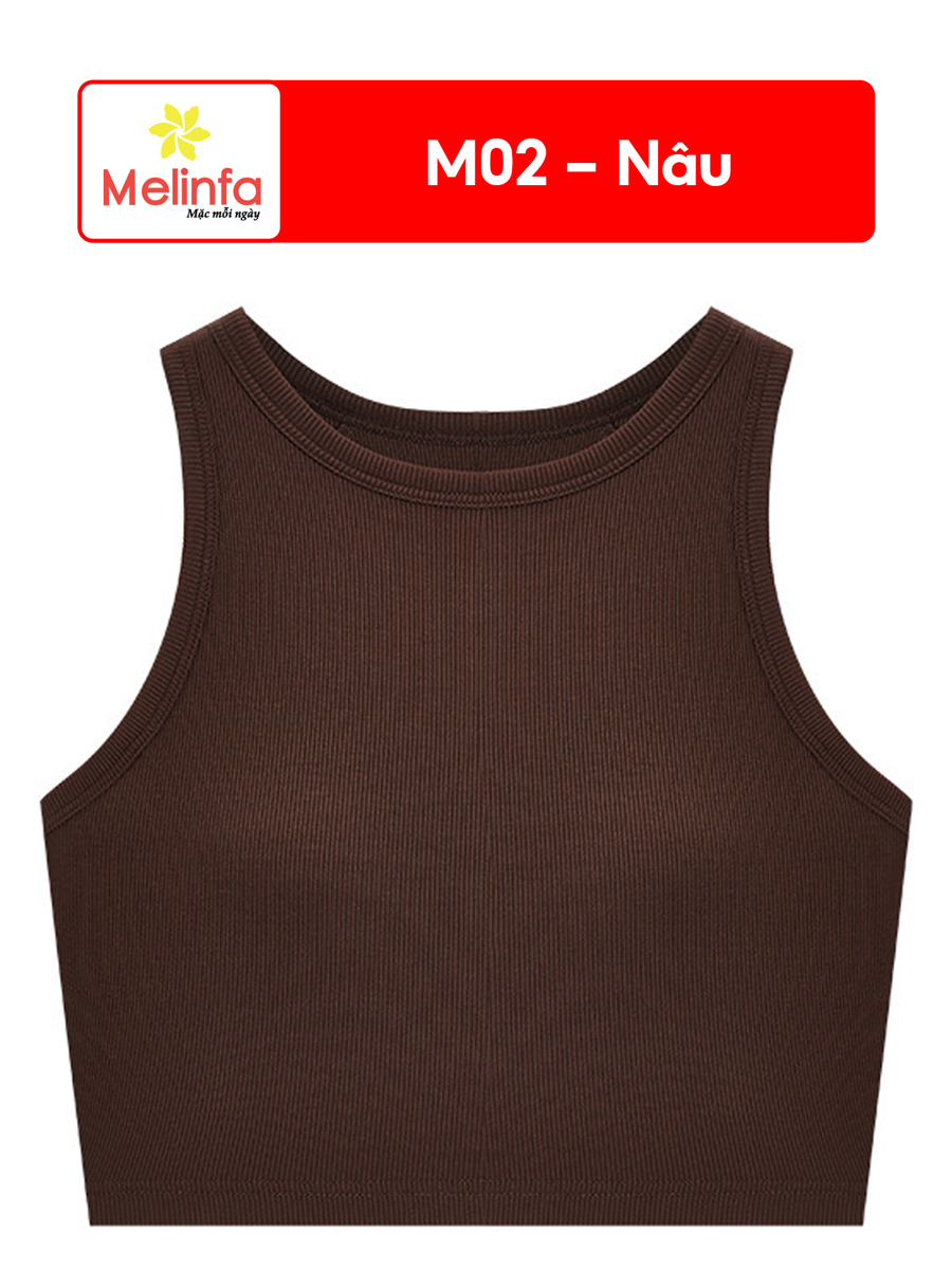 Áo Ba Lỗ Nữ MELINFA Có Đệm Ngực, Vải Thun Lạnh Mềm Mại Thoáng Mát VAA0554