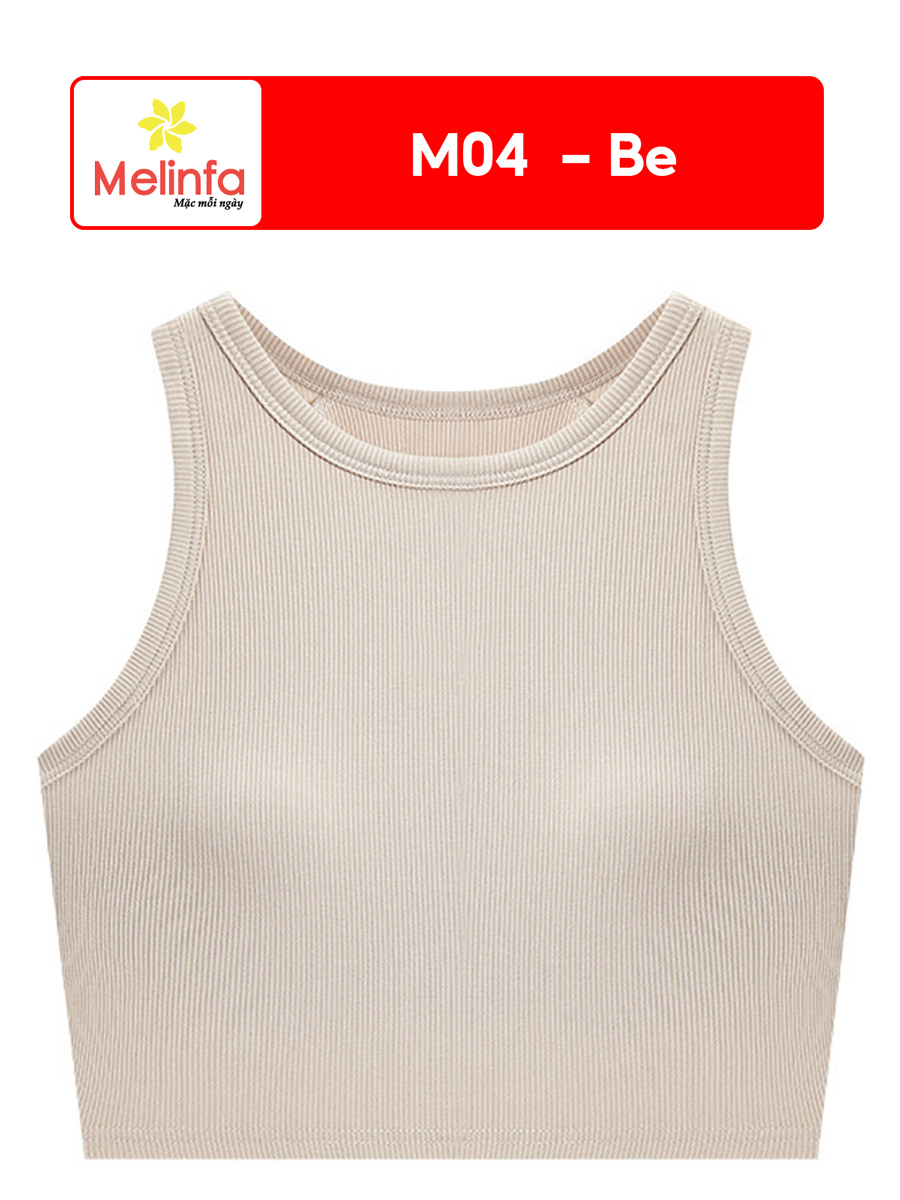 Áo Ba Lỗ Nữ MELINFA Có Đệm Ngực, Vải Thun Lạnh Mềm Mại Thoáng Mát VAA0554
