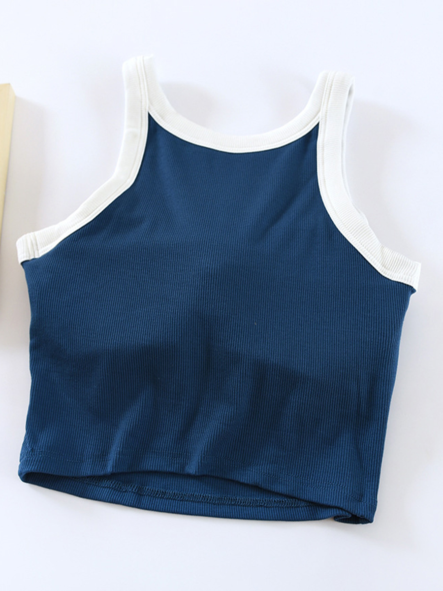 Áo Ba Lỗ Nữ MELINFA Dáng Ngắn Đệm Ngực Viscose Thoáng Mát VAA0556