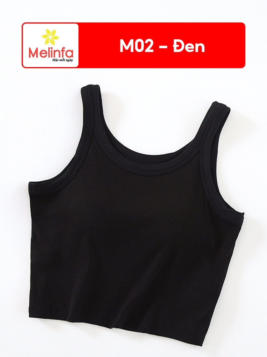 Áo Ba Lỗ Nữ MELINFA Đệm Ngực Viscose Mềm Mại Thoáng Mát VAA0552