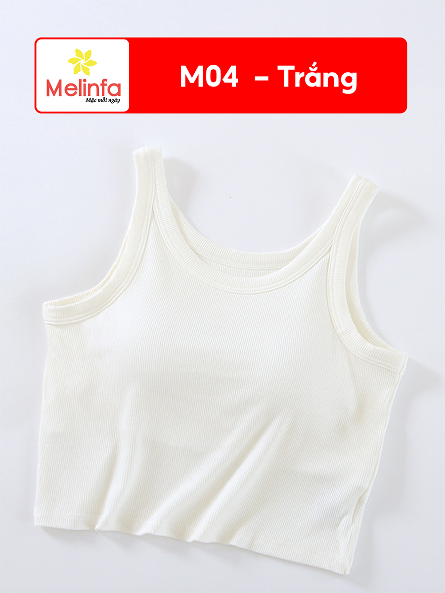 Áo Ba Lỗ Nữ MELINFA Đệm Ngực Viscose Mềm Mại Thoáng Mát VAA0552