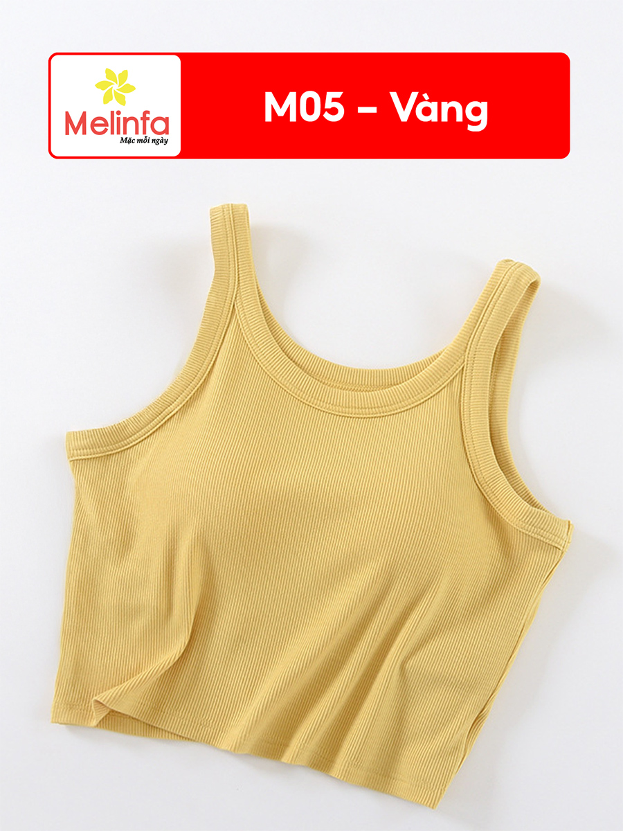 Áo Ba Lỗ Nữ MELINFA Đệm Ngực Viscose Mềm Mại Thoáng Mát VAA0552
