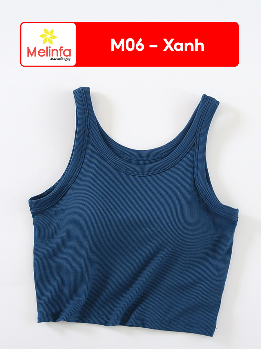Áo Ba Lỗ Nữ MELINFA Đệm Ngực Viscose Mềm Mại Thoáng Mát VAA0552