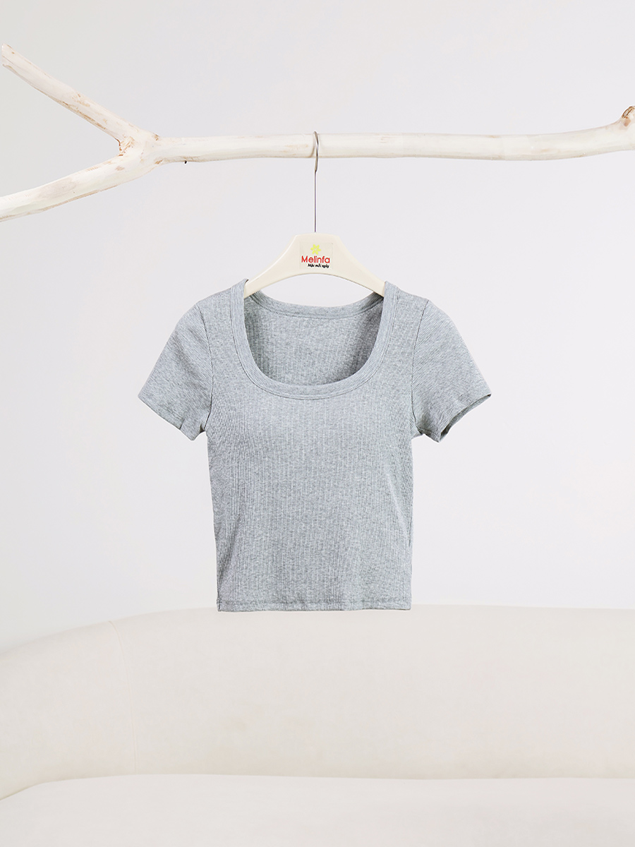 Áo Cộc Tay Nữ Có Đệm Ngực Cotton Mềm Mại Thoáng Mát VAA0541