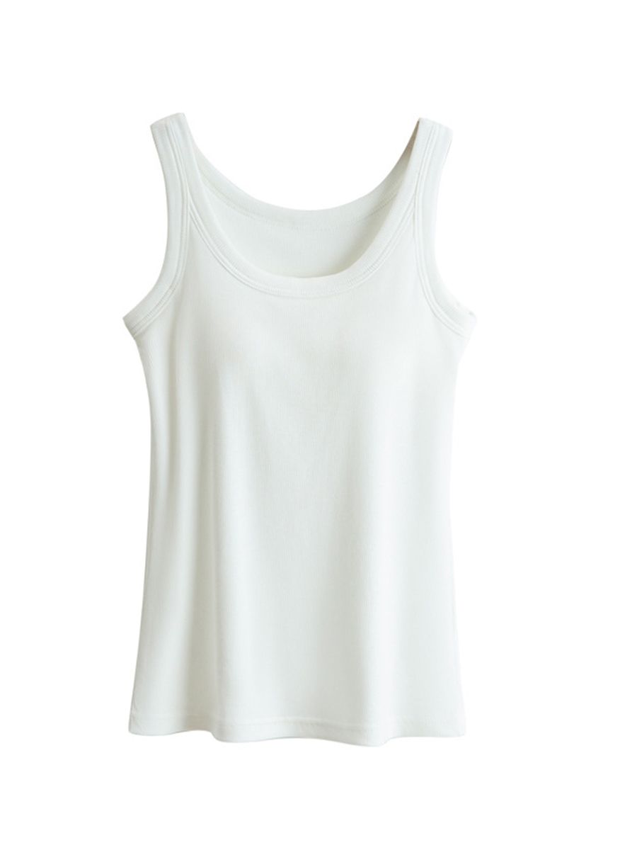 Áo Ba Lỗ Nữ MELINFA Chất Cotton Viscose Mềm Mại Có Đệm Ngực VAA0570
