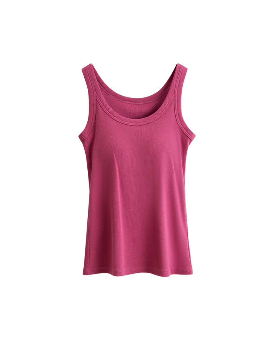 Áo Ba Lỗ Nữ MELINFA Chất Cotton Viscose Mềm Mại Có Đệm Ngực VAA0570
