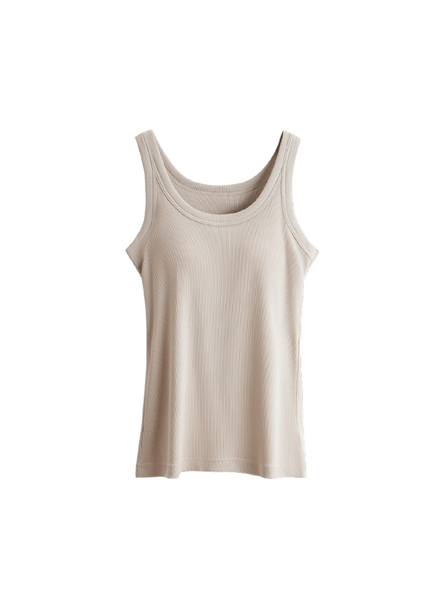 Áo Ba Lỗ Nữ MELINFA Chất Cotton Viscose Mềm Mại Có Đệm Ngực VAA0570