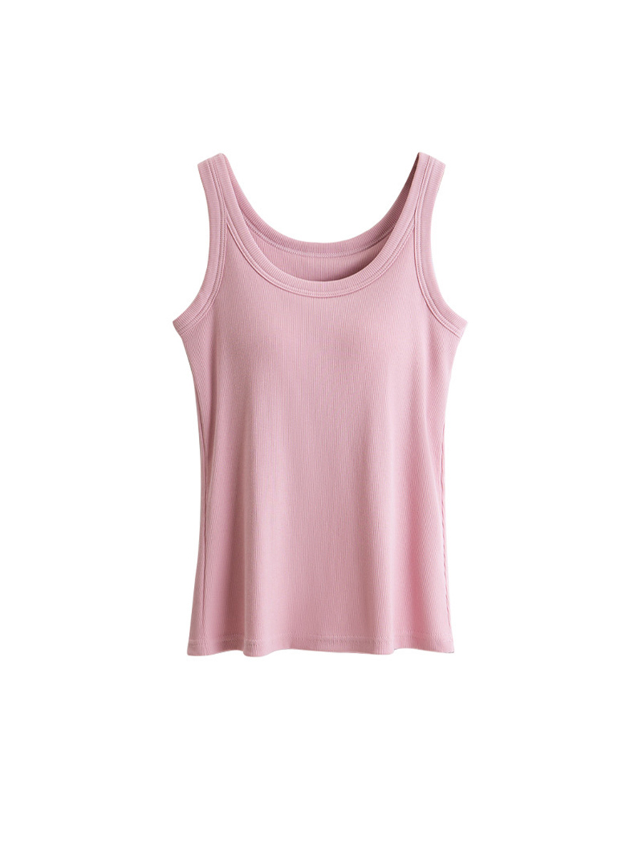 Áo Ba Lỗ Nữ MELINFA Chất Cotton Viscose Mềm Mại Có Đệm Ngực VAA0570