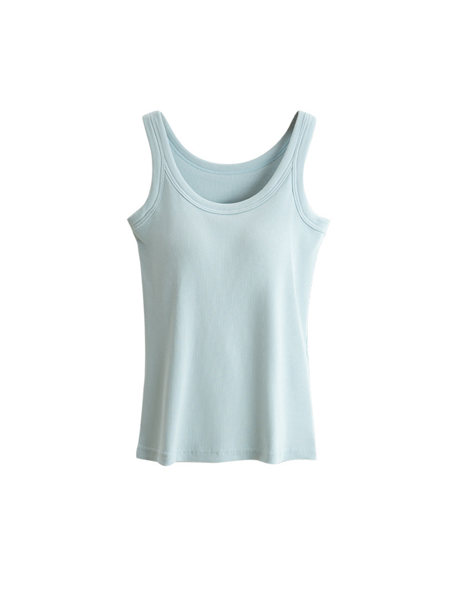 Áo Ba Lỗ Nữ MELINFA Chất Cotton Viscose Mềm Mại Có Đệm Ngực VAA0570