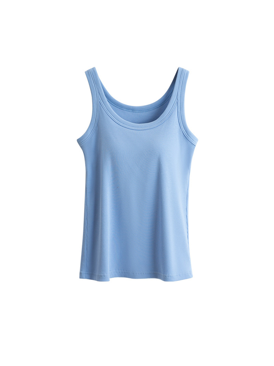 Áo Ba Lỗ Nữ MELINFA Chất Cotton Viscose Mềm Mại Có Đệm Ngực VAA0570