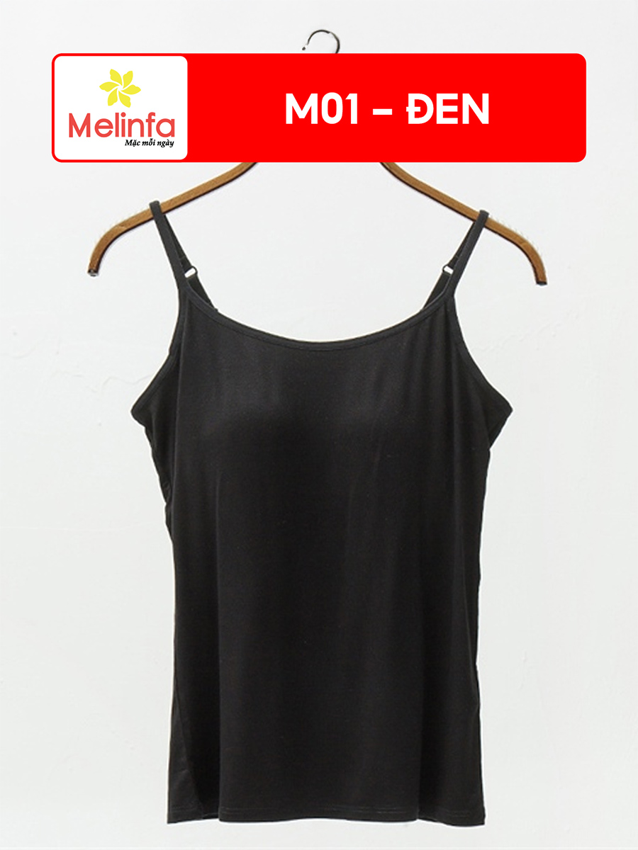 Áo Hai Dây Nữ Đệm Ngực Viscose Co Giãn Mặc Nhà VAA0093