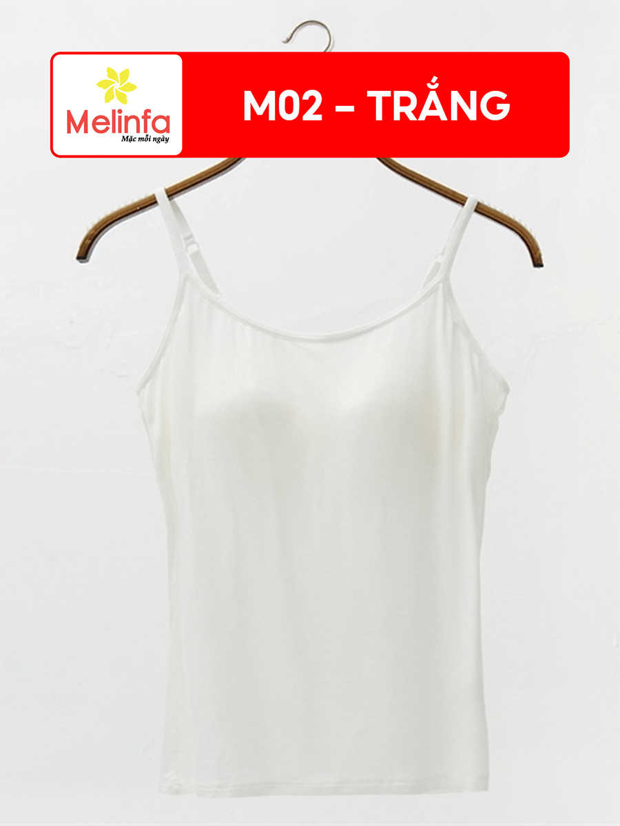 Áo Hai Dây Nữ Đệm Ngực Viscose Co Giãn Mặc Nhà VAA0093