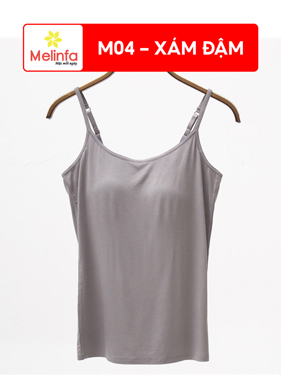 Áo Hai Dây Nữ Đệm Ngực Viscose Co Giãn Mặc Nhà VAA0093