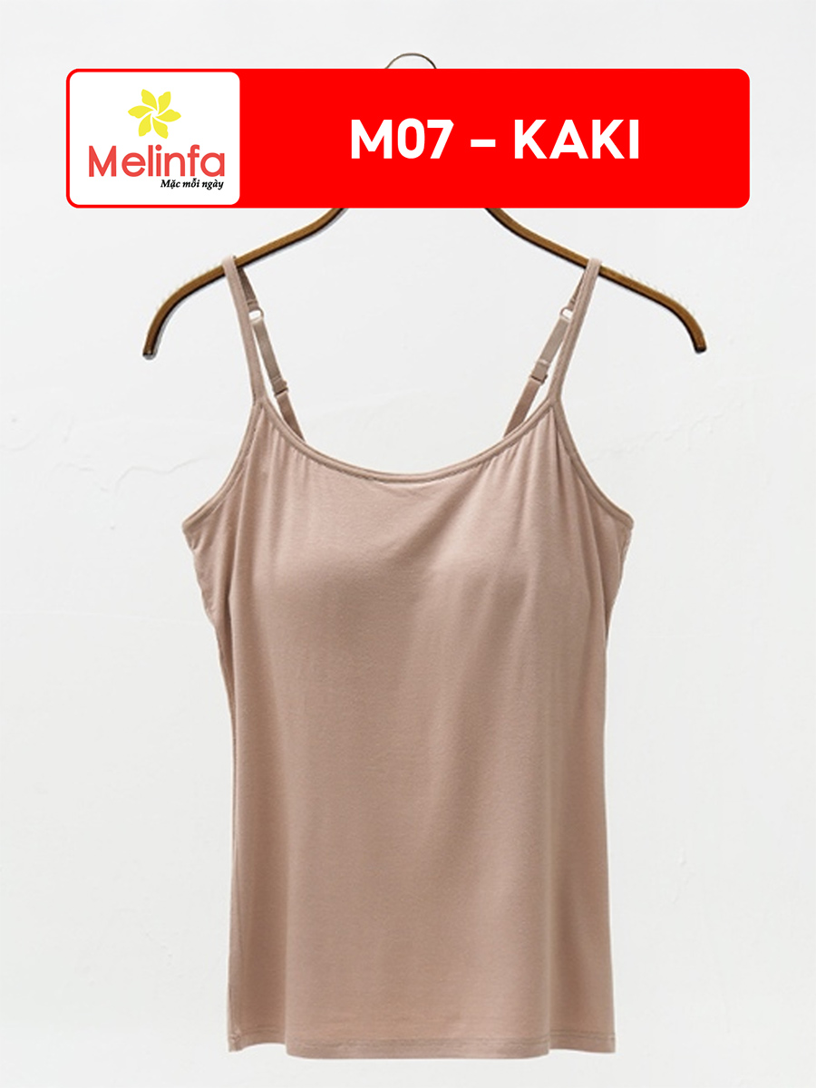 Áo Hai Dây Nữ Đệm Ngực Viscose Co Giãn Mặc Nhà VAA0093
