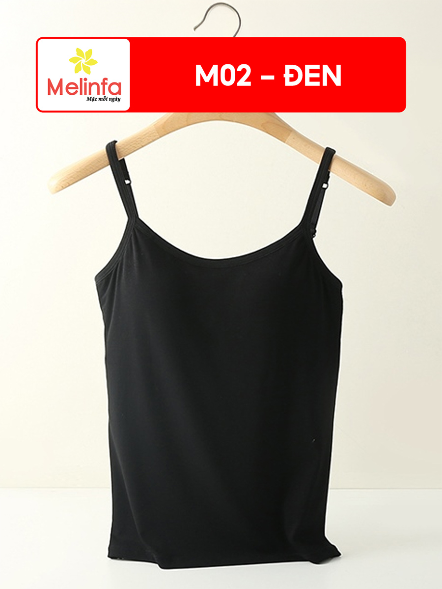 Áo Hai Dây Nữ Đệm Ngực Viscose Co Giãn Thoáng Mát Mặc Nhà VAA0396