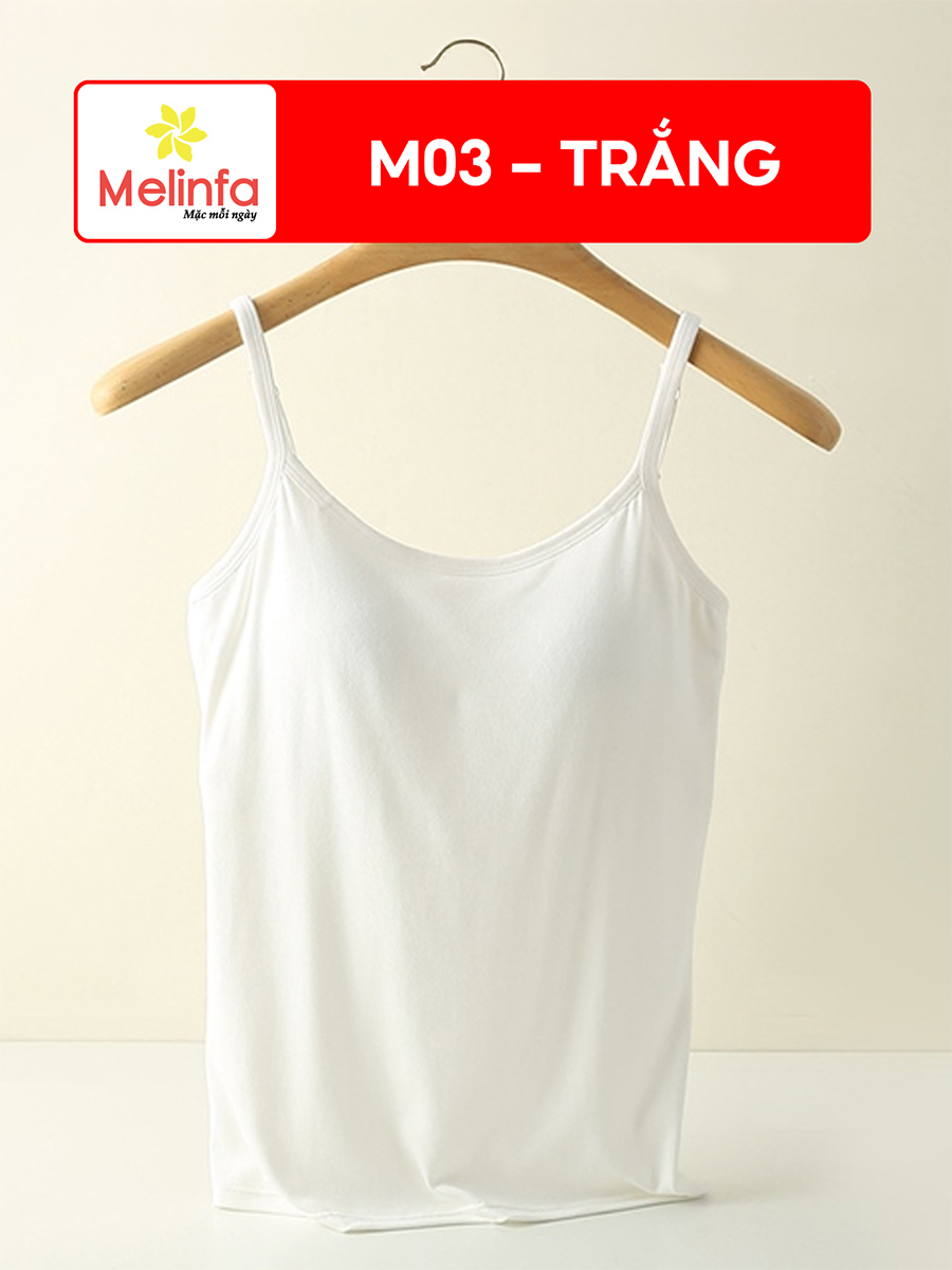 Áo Hai Dây Nữ Đệm Ngực Viscose Co Giãn Thoáng Mát Mặc Nhà VAA0396