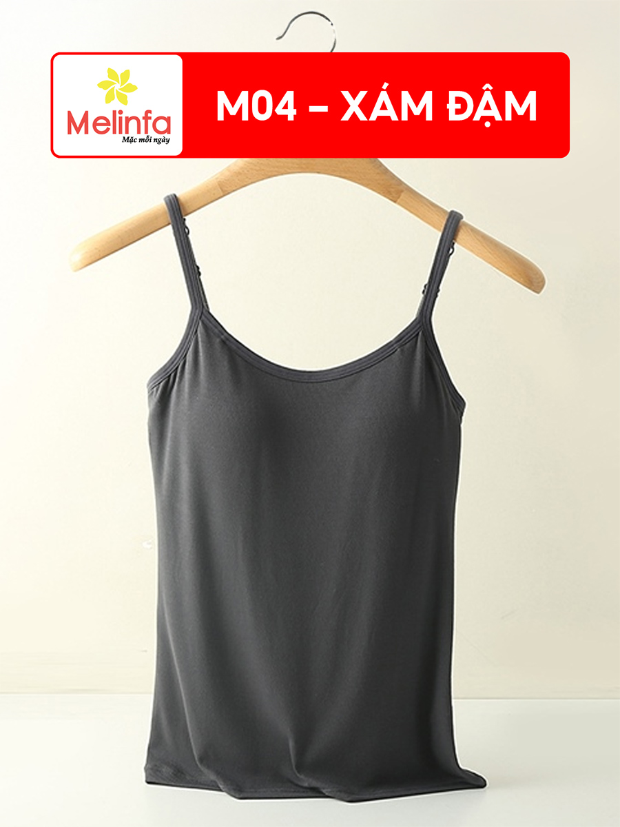 Áo Hai Dây Nữ Đệm Ngực Viscose Co Giãn Thoáng Mát Mặc Nhà VAA0396