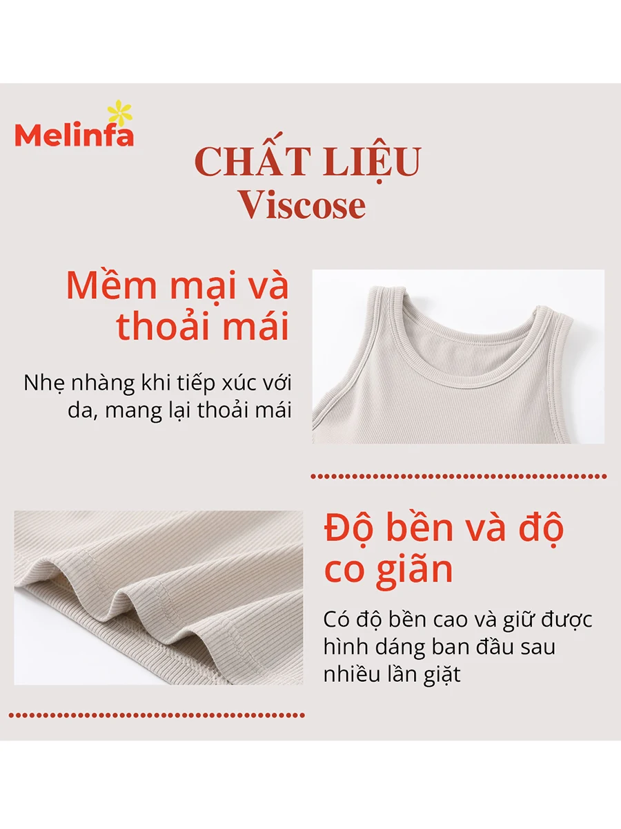 Áo Ba Lỗ Nữ Đệm Ngực Viscose Dáng Ngắn Mặc Nhà Tập Gym VAA0518