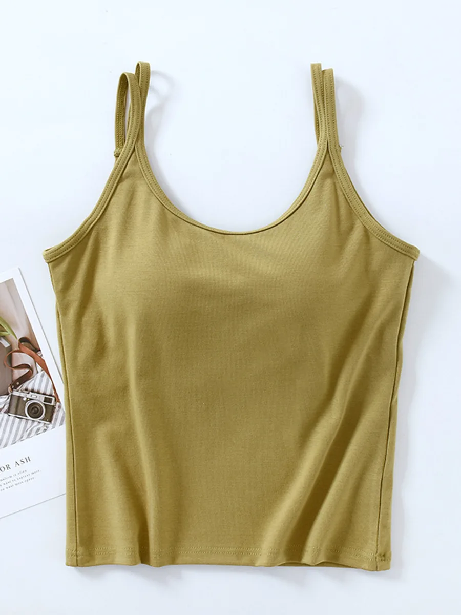 Áo Hai Dây Nữ MELINFA Đệm Ngực, Vải Viscose Mềm Thoáng VAA0555