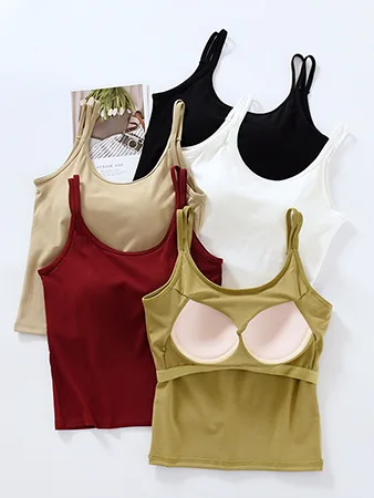 Áo Hai Dây Nữ MELINFA Đệm Ngực, Vải Viscose Mềm Thoáng VAA0555