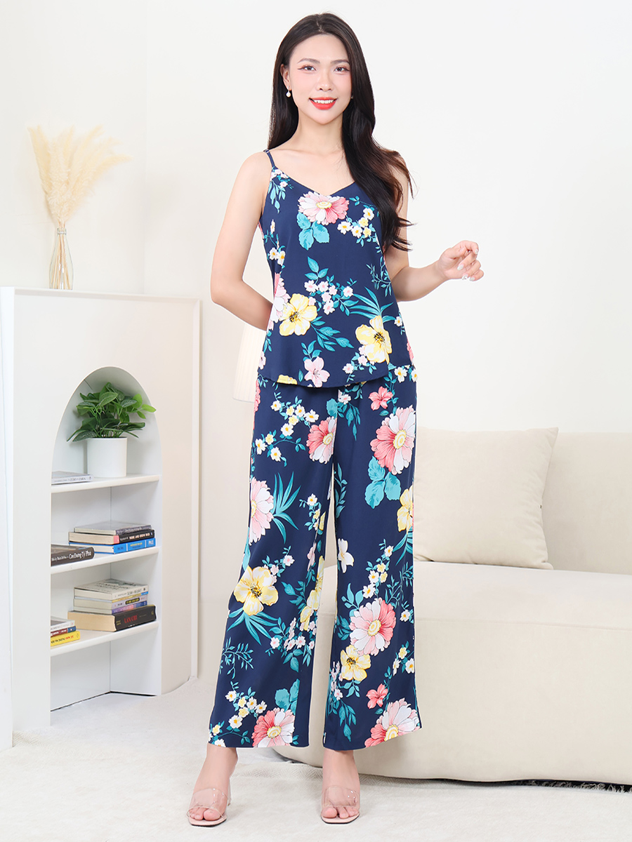 Bộ Đồ Nữ Hai Dây Quần Dài Mềm Mại Thoáng Mát MEBD0583