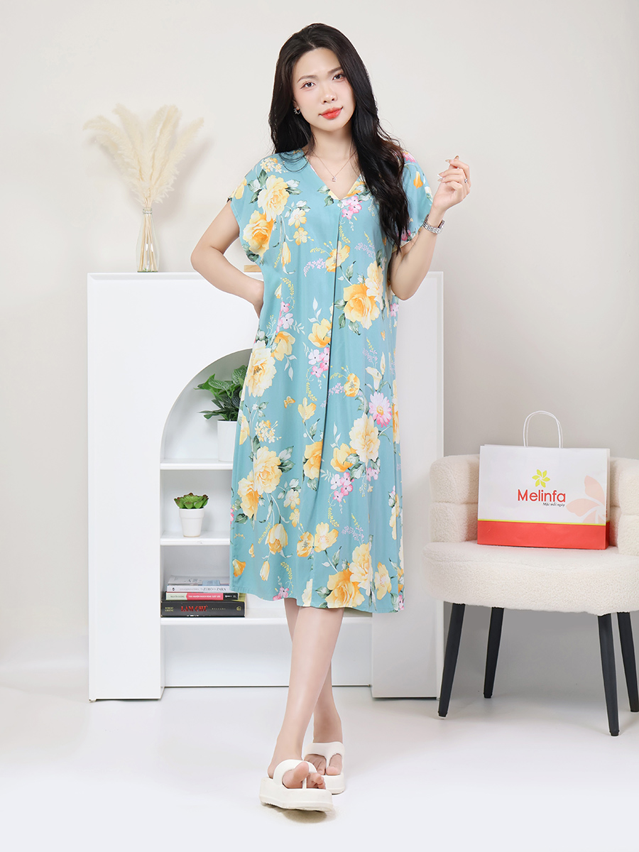 Đầm Ngủ Cộc Tay Bigsize Nữ Dễ Thương Mềm Mại MEV0567