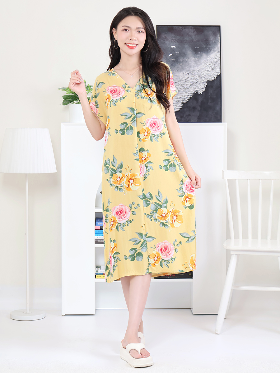Đầm Ngủ Cộc Tay Bigsize Nữ Dễ Thương Mềm Mại MEV0567