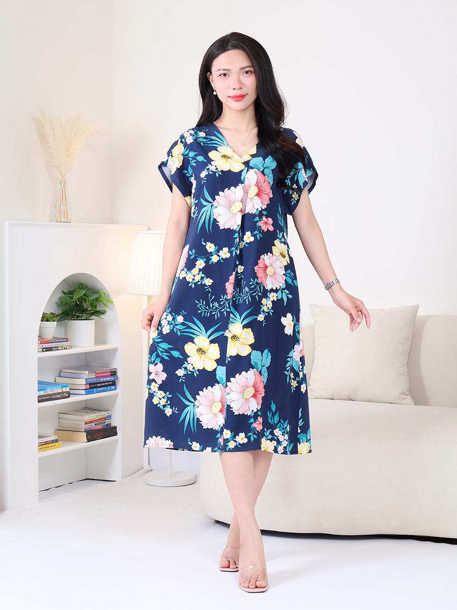 Đầm Ngủ Cộc Tay Bigsize Nữ Dễ Thương Mềm Mại MEV0567