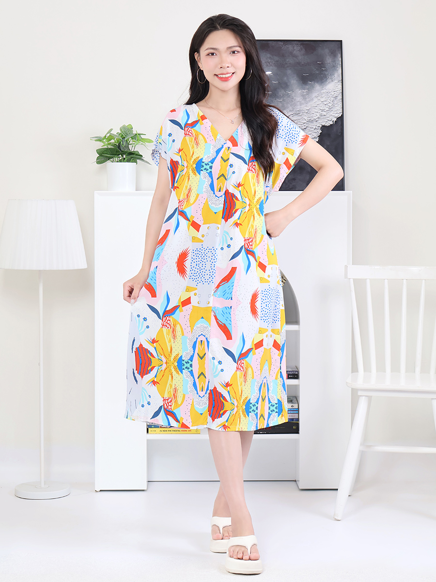 Đầm Ngủ Cộc Tay Bigsize Nữ Dễ Thương Mềm Mại MEV0567