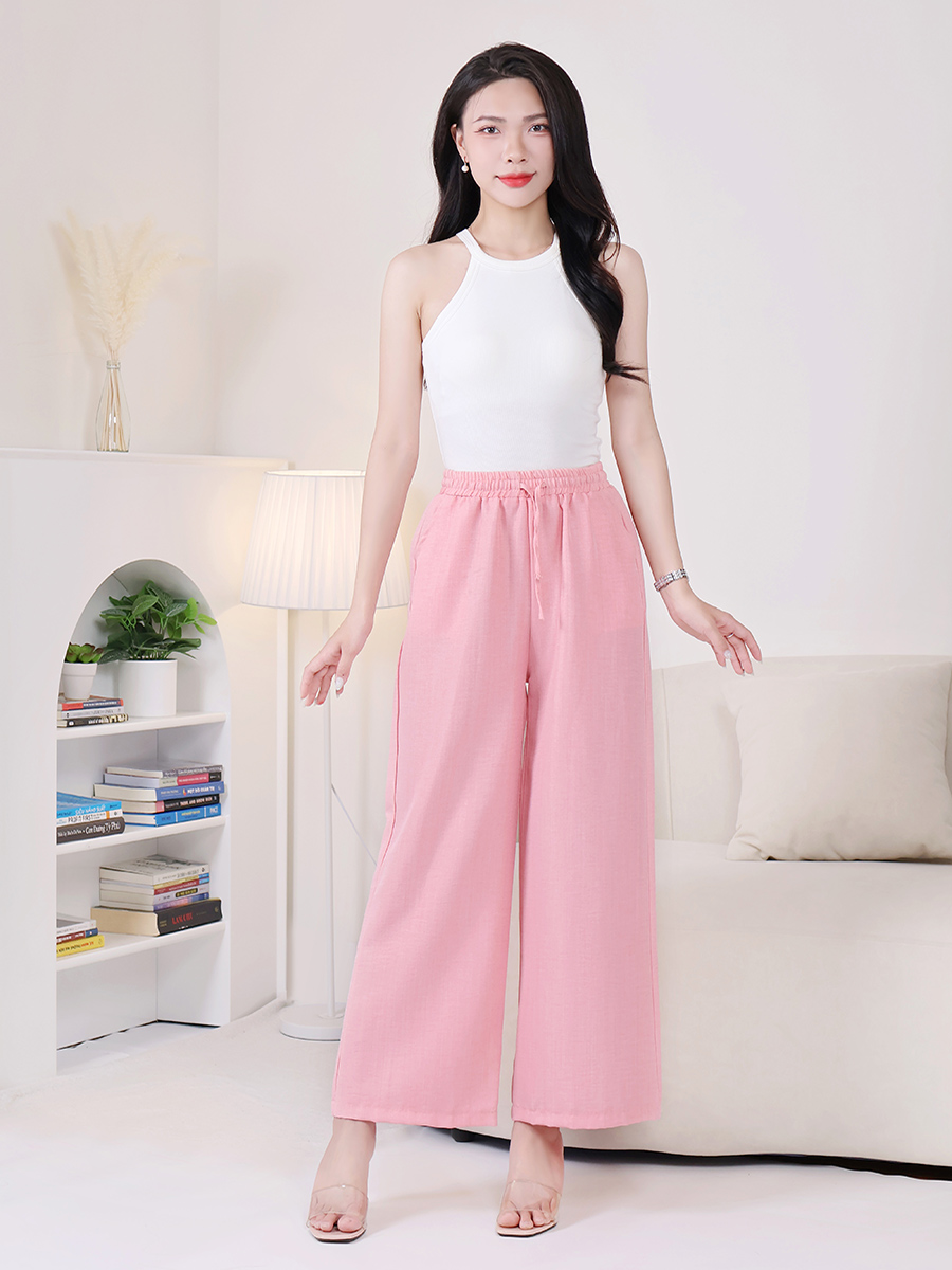 Quần Dài Ống Rộng Đũi Vân Mây Mềm Mịn Thoáng Mát MEQ0542
