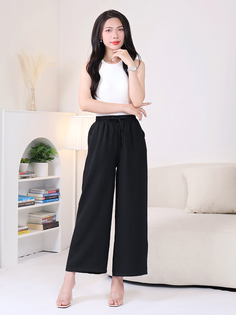 Quần Dài Ống Rộng Đũi Vân Mây Mềm Mịn Thoáng Mát MEQ0542
